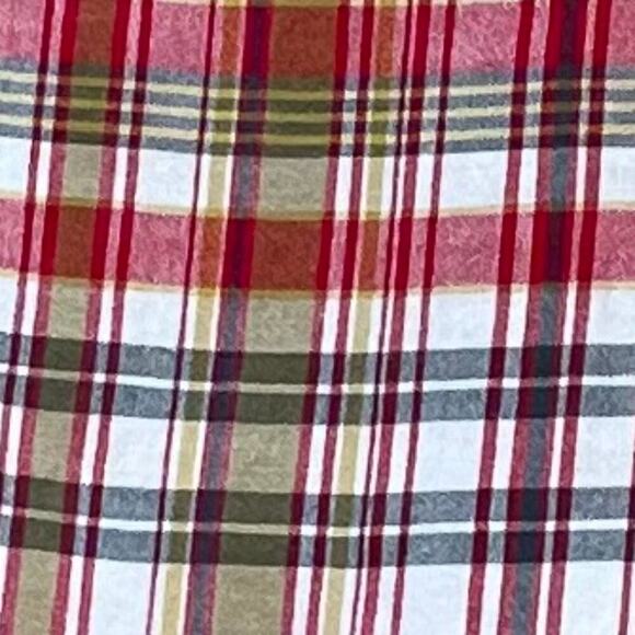 J. Crew Y2K Favorite Fit, Mid Rise Red Tan Plaid Capri Pant/Clam Diggers, Size 2 - Picture 3 of 10